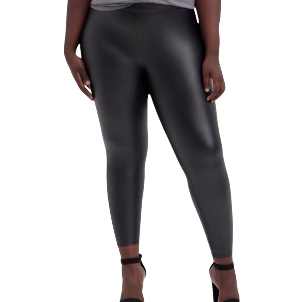 Torrid Full Length Signature Waist Black Faux Leather Legging Sz.3/3x/22-24 - Picture 2 of 11